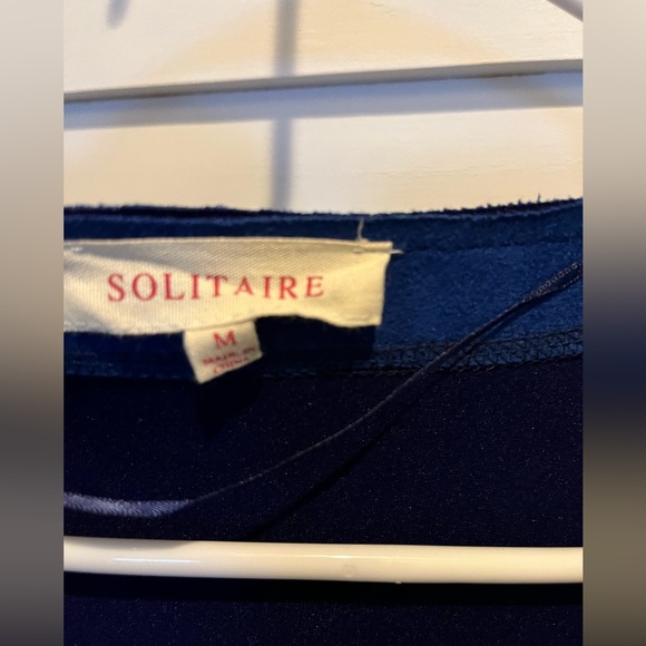 Solitaire Faux Suede Long Open Coat Women’s Sz M Jewel Blue - Picture 2 of 4